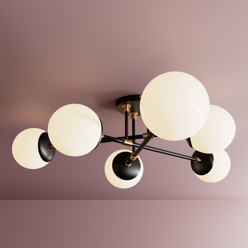 Hazelton - Six Light Semi Flush Fixture - Illuminate Vintage