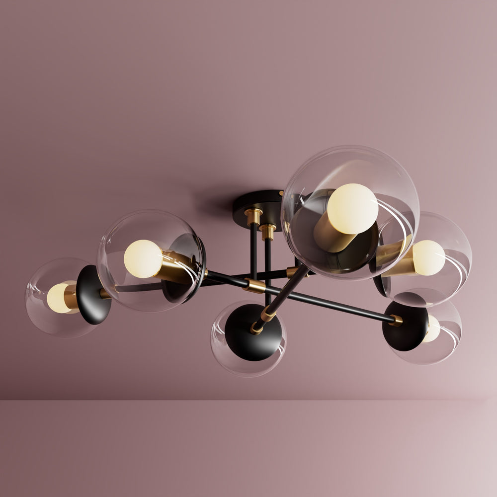 Hazelton - Six Light Semi Flush Fixture - Illuminate Vintage