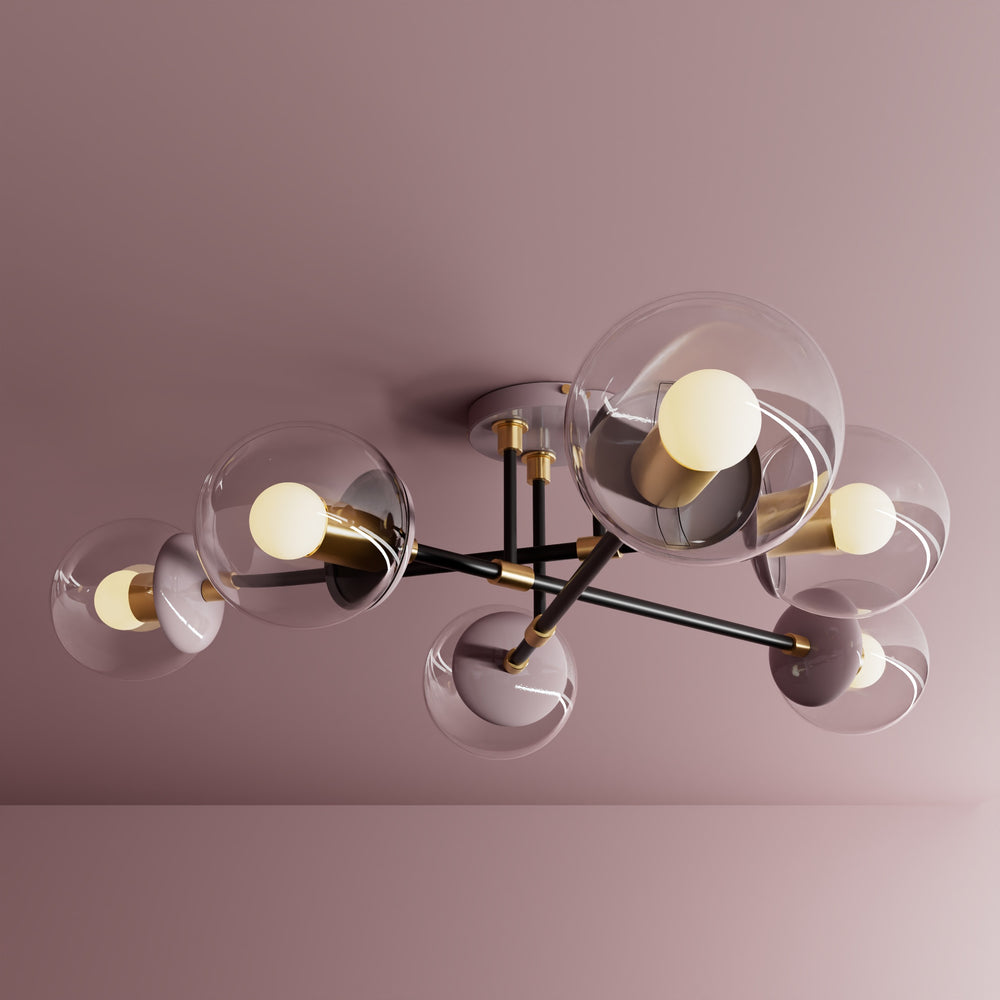 Hazelton - Six Light Semi Flush Fixture - Illuminate Vintage