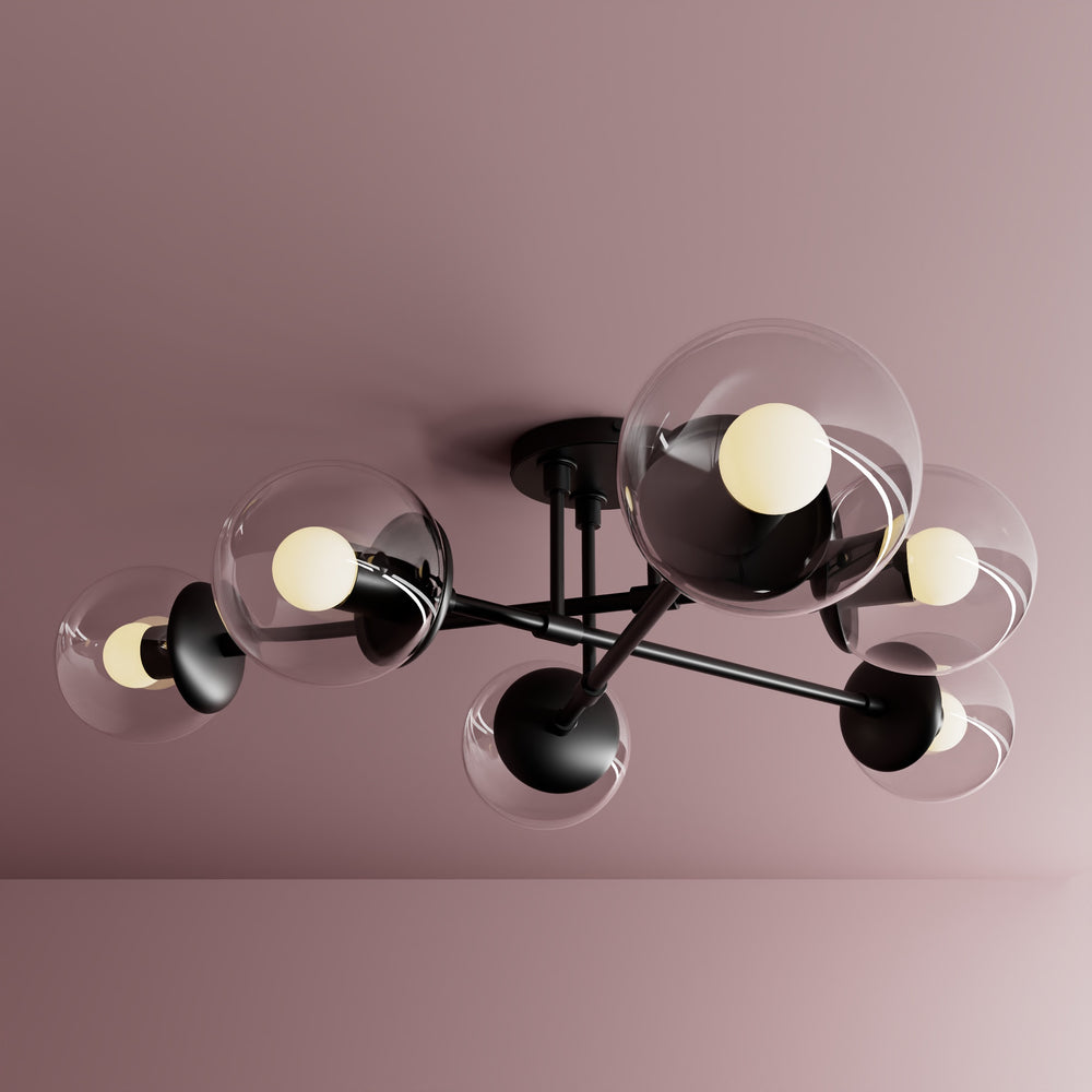 Hazelton - Six Light Semi Flush Fixture - Illuminate Vintage