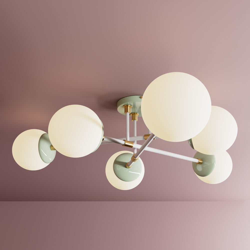 Hazelton - Six Light Semi Flush Fixture - Illuminate Vintage