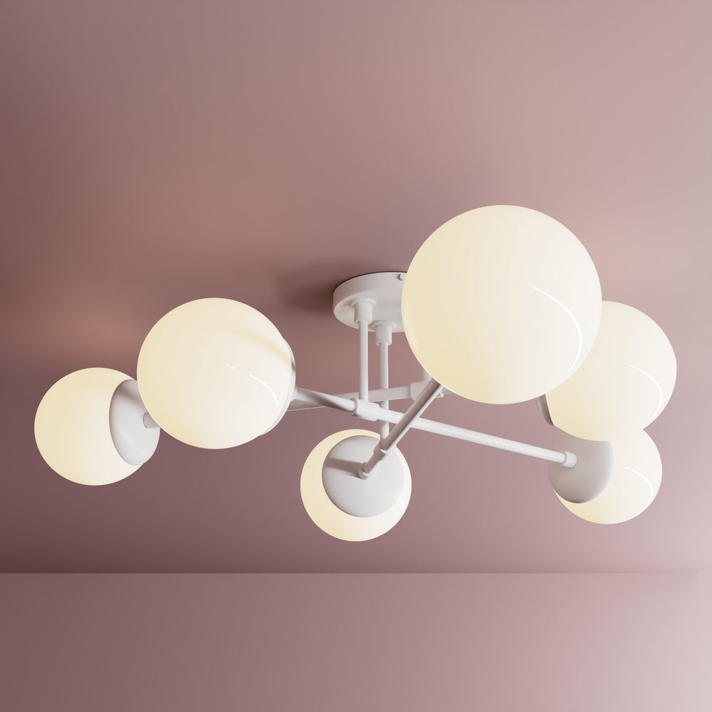 Hazelton - Six Light Semi Flush Fixture - Illuminate Vintage