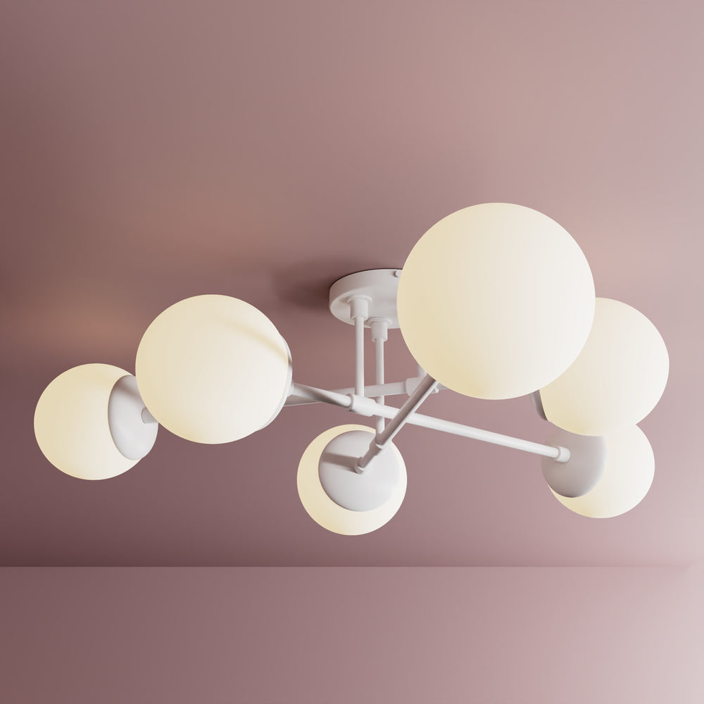 Hazelton - Six Light Semi Flush Fixture - Illuminate Vintage