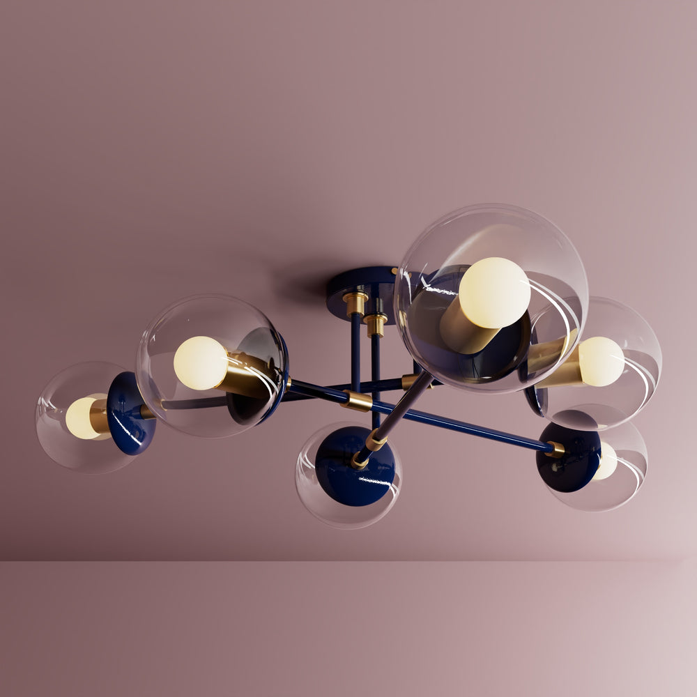 Hazelton - Six Light Semi Flush Fixture - Illuminate Vintage