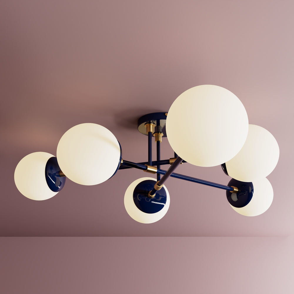 Hazelton - Six Light Semi Flush Fixture - Illuminate Vintage