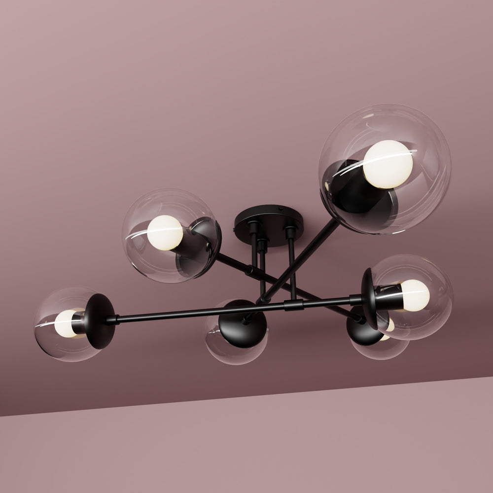 Hazelton - Six Light Semi Flush Fixture - Illuminate Vintage