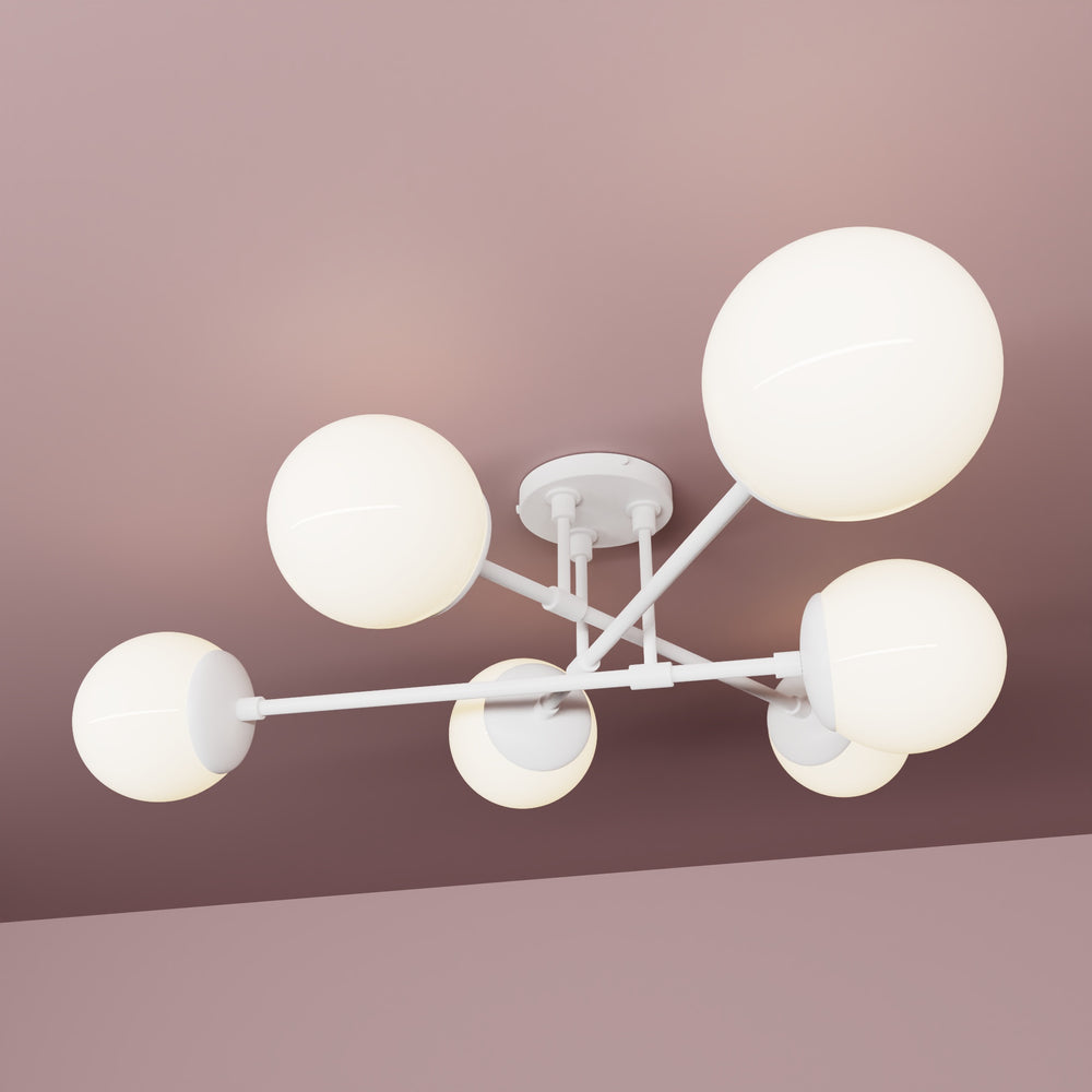 Hazelton - Six Light Semi Flush Fixture - Illuminate Vintage