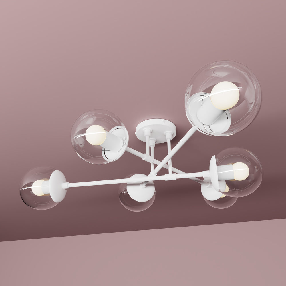 Hazelton - Six Light Semi Flush Fixture - Illuminate Vintage