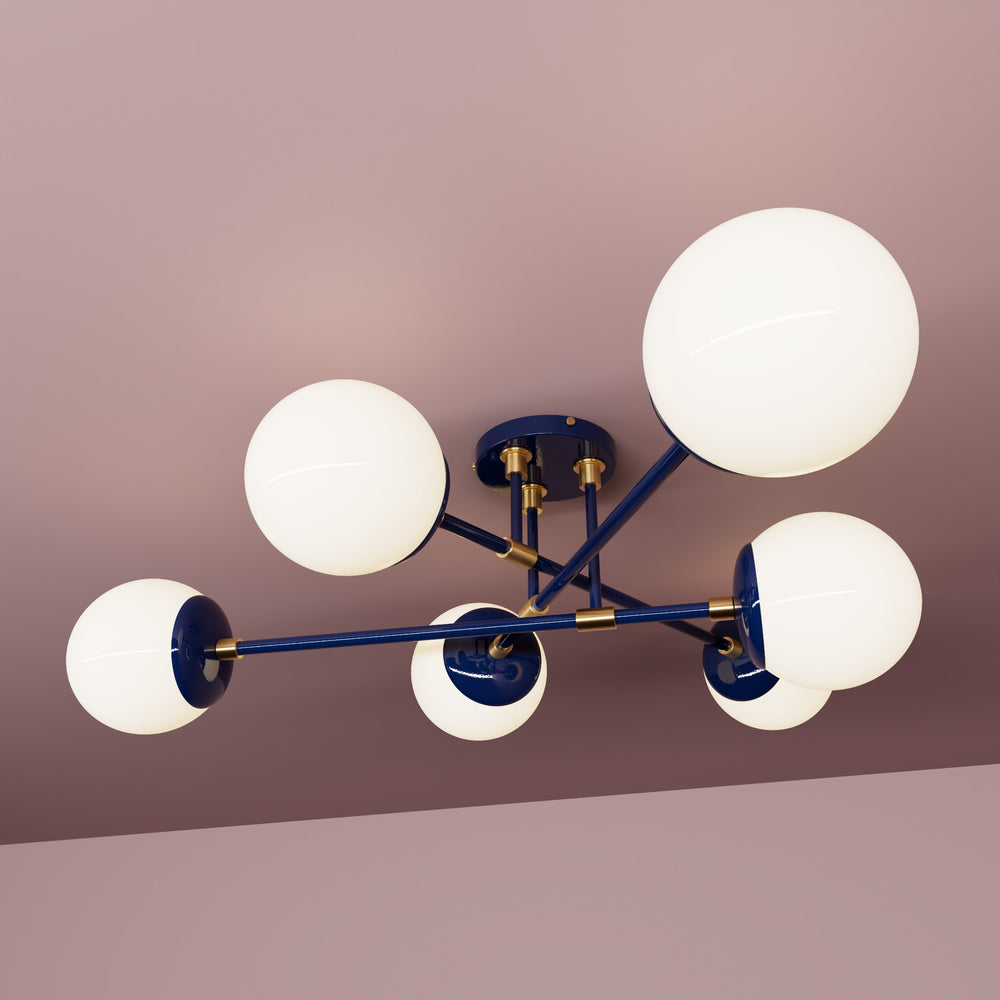 Hazelton - Six Light Semi Flush Fixture - Illuminate Vintage