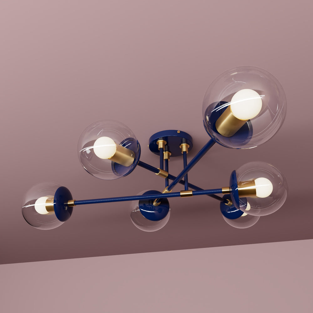 Hazelton - Six Light Semi Flush Fixture - Illuminate Vintage