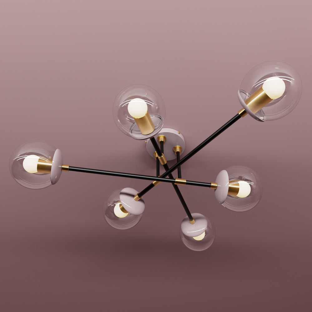 Hazelton - Six Light Semi Flush Fixture - Illuminate Vintage