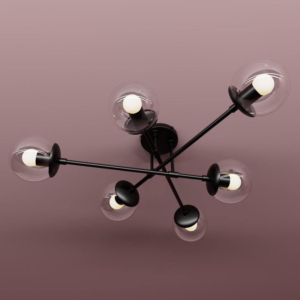 Hazelton - Six Light Semi Flush Fixture - Illuminate Vintage