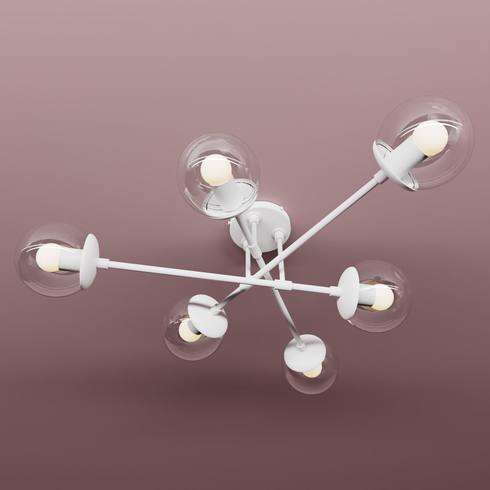 Hazelton - Six Light Semi Flush Fixture - Illuminate Vintage