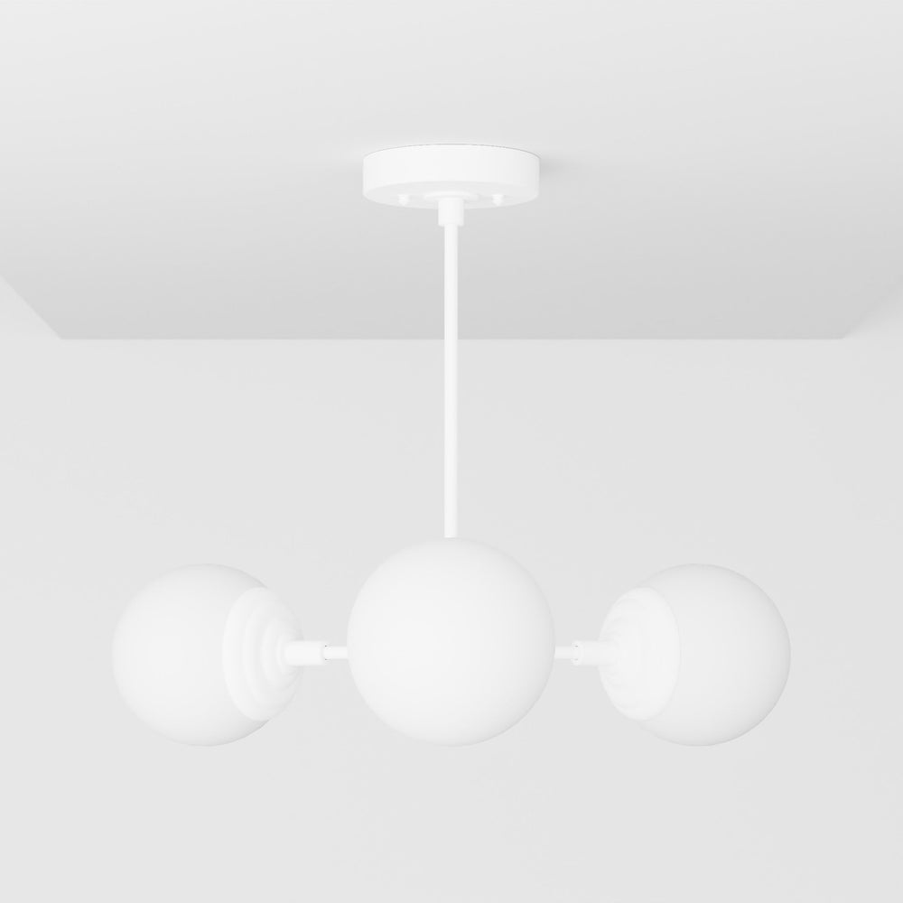 Harmon - Modern Glass Globe 3 Light Chandelier