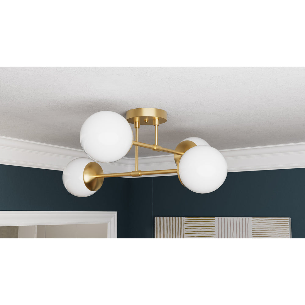 Evadale - Four Light Semi Flush Fixture - Illuminate Vintage