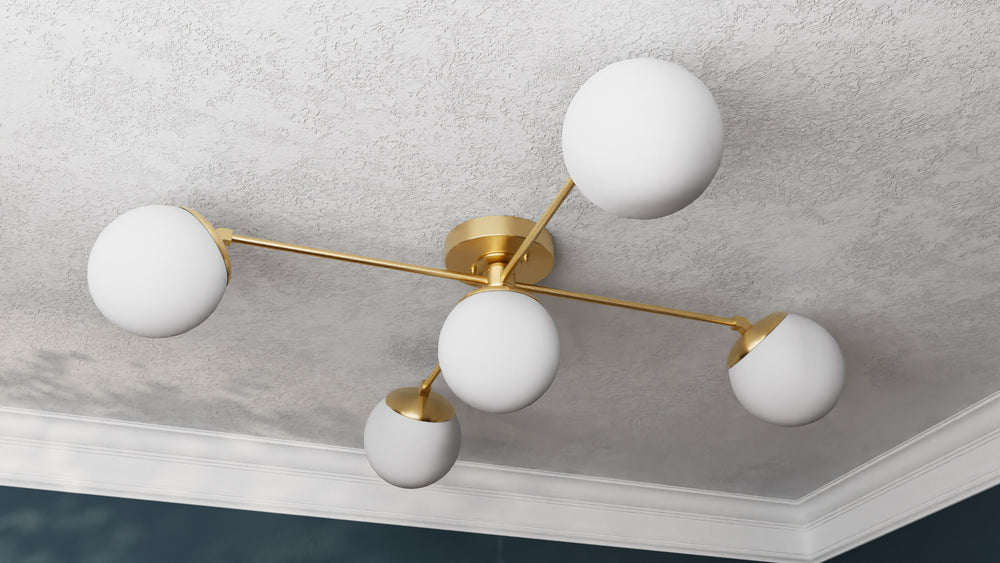 Corsica - Five Light Semi Flush Fixture - Illuminate Vintage