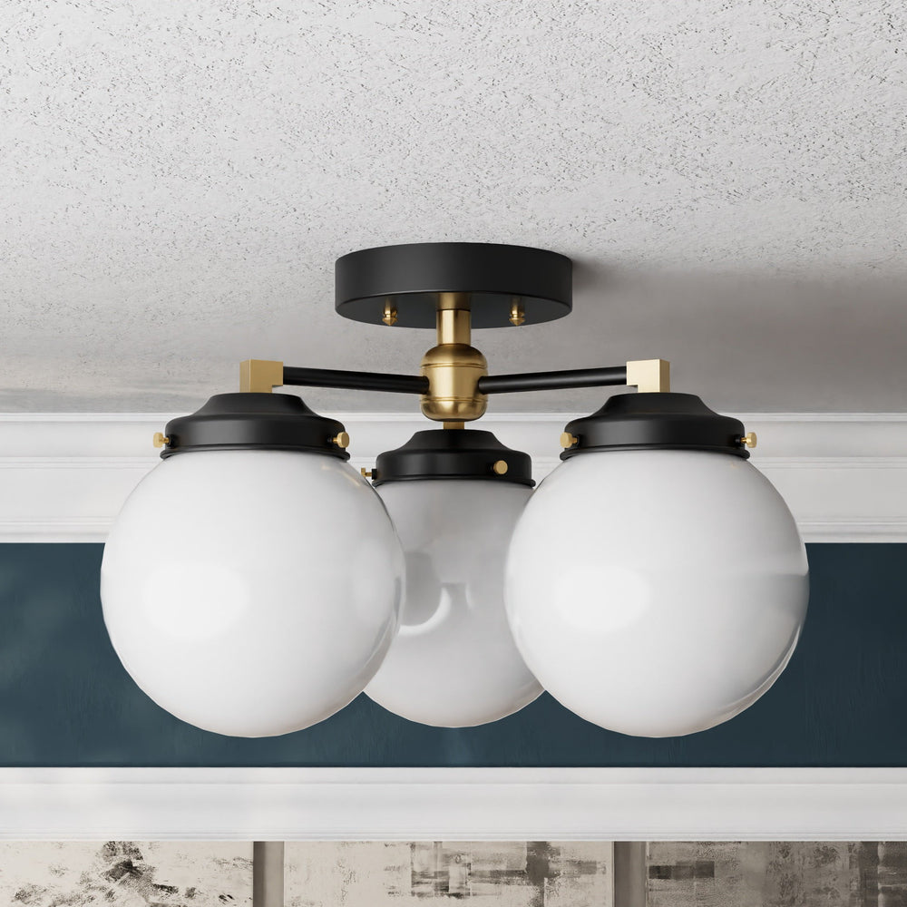 Hawthorne - Three Light Semi Flush Fixture - Illuminate Vintage