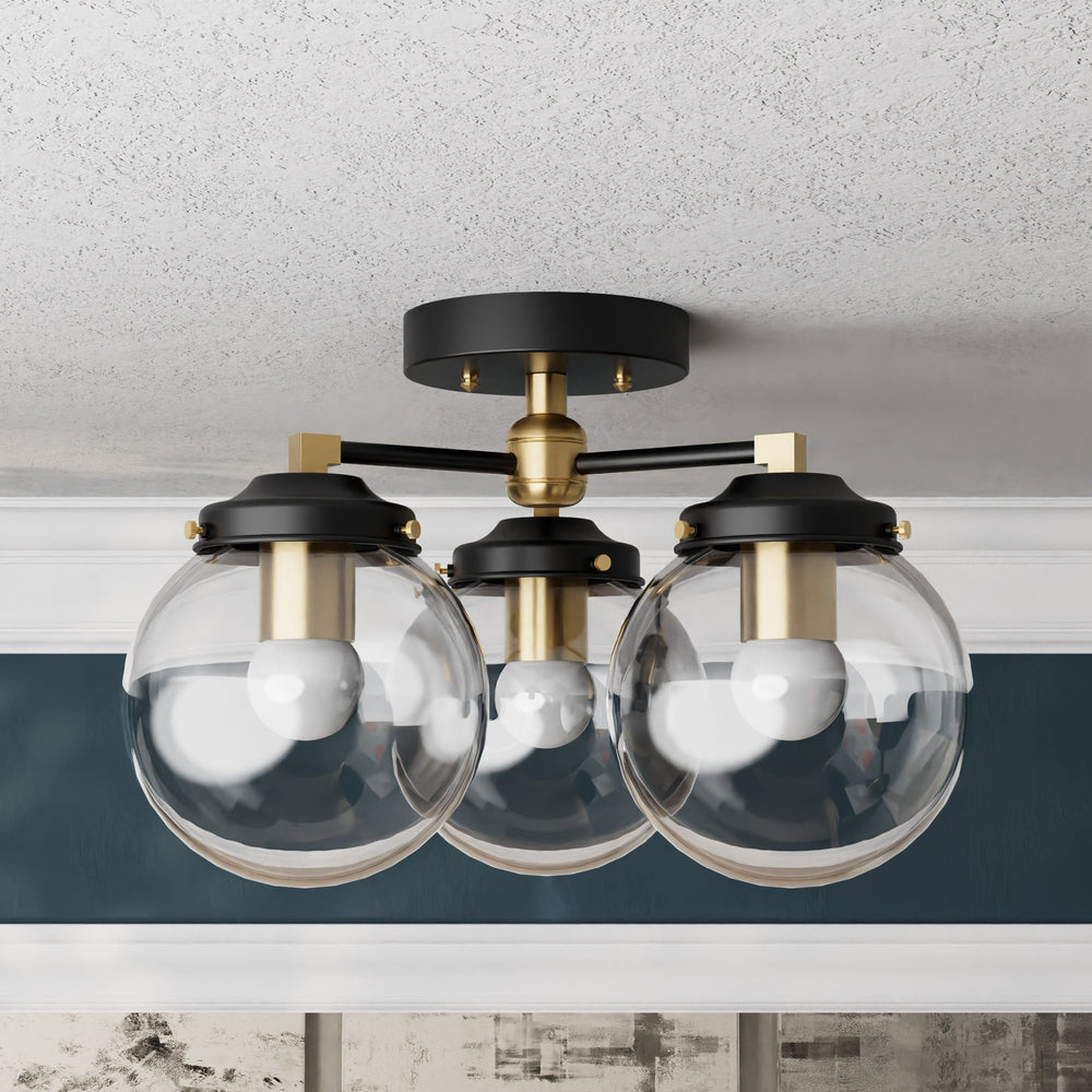 Hawthorne - Three Light Semi Flush Fixture - Illuminate Vintage