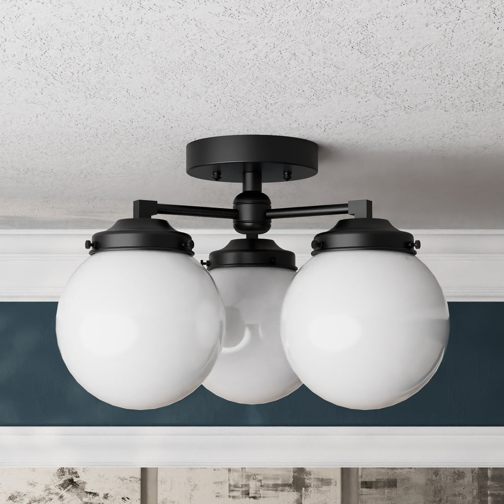 Hawthorne - Three Light Semi Flush Fixture - Illuminate Vintage