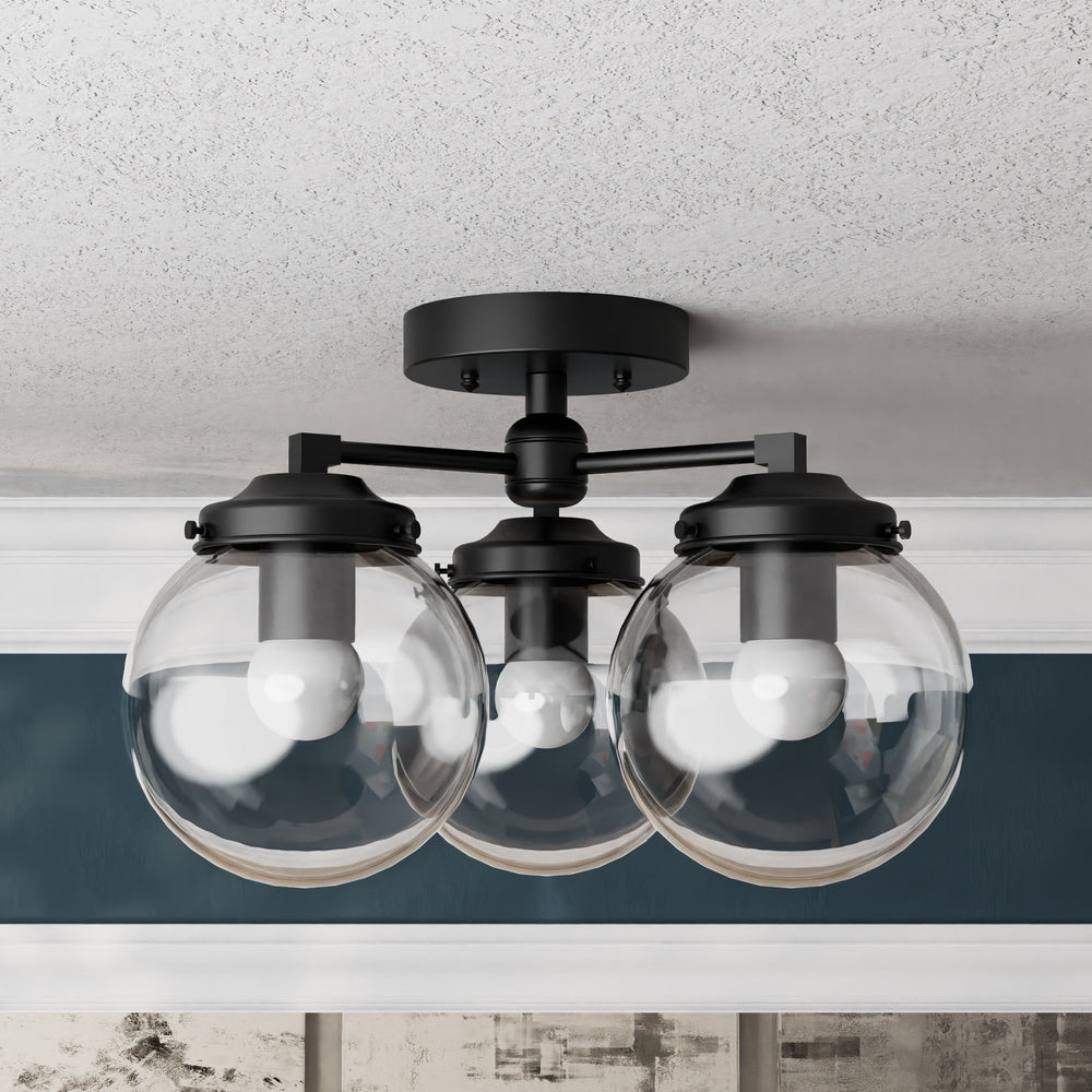 Hawthorne - Three Light Semi Flush Fixture - Illuminate Vintage