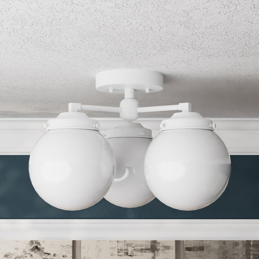 Hawthorne - Three Light Semi Flush Fixture - Illuminate Vintage