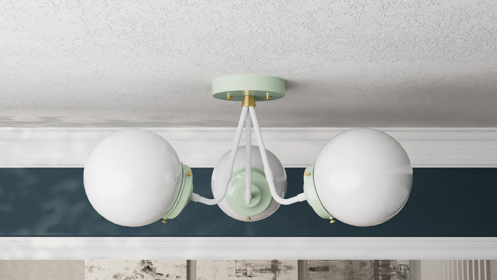 Fresno - Three Light Semi Flush Fixture - Illuminate Vintage