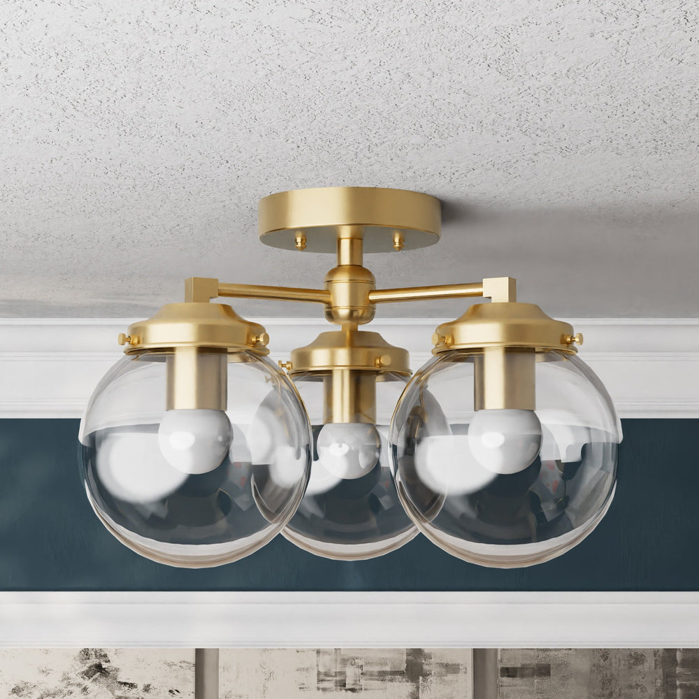 Hawthorne - Three Light Semi Flush Fixture - Illuminate Vintage