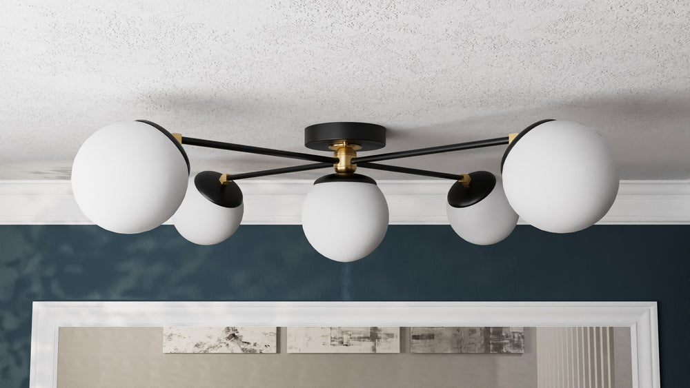 Corsica - Five Light Semi Flush Fixture - Illuminate Vintage