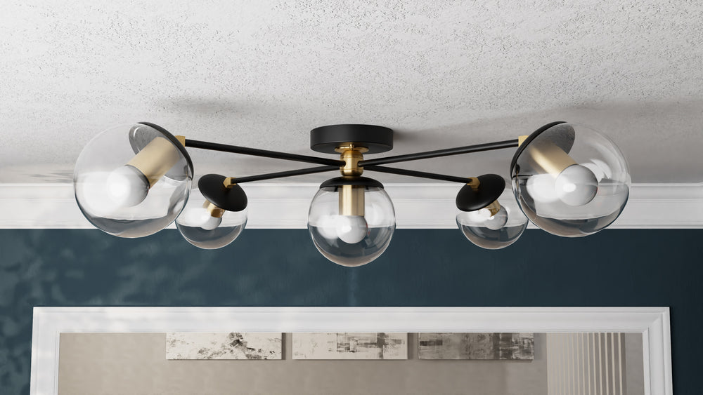 Corsica - Five Light Semi Flush Fixture - Illuminate Vintage