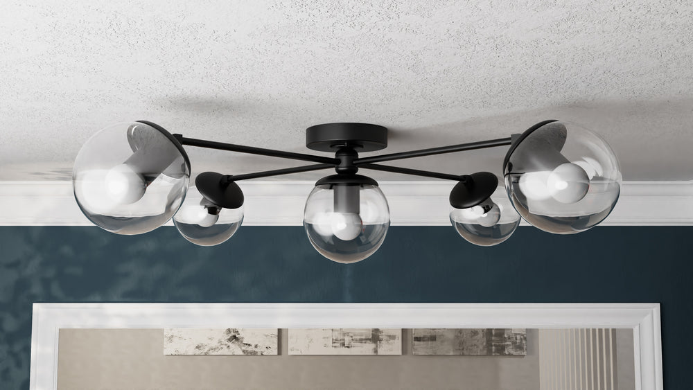 Corsica - Five Light Semi Flush Fixture - Illuminate Vintage