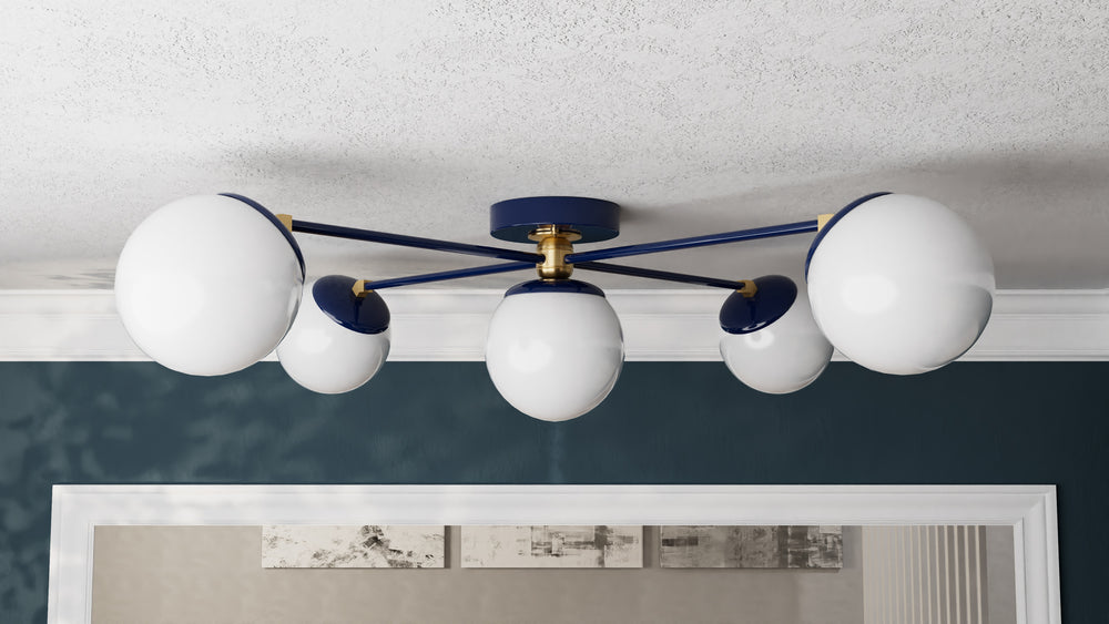 Corsica - Five Light Semi Flush Fixture - Illuminate Vintage