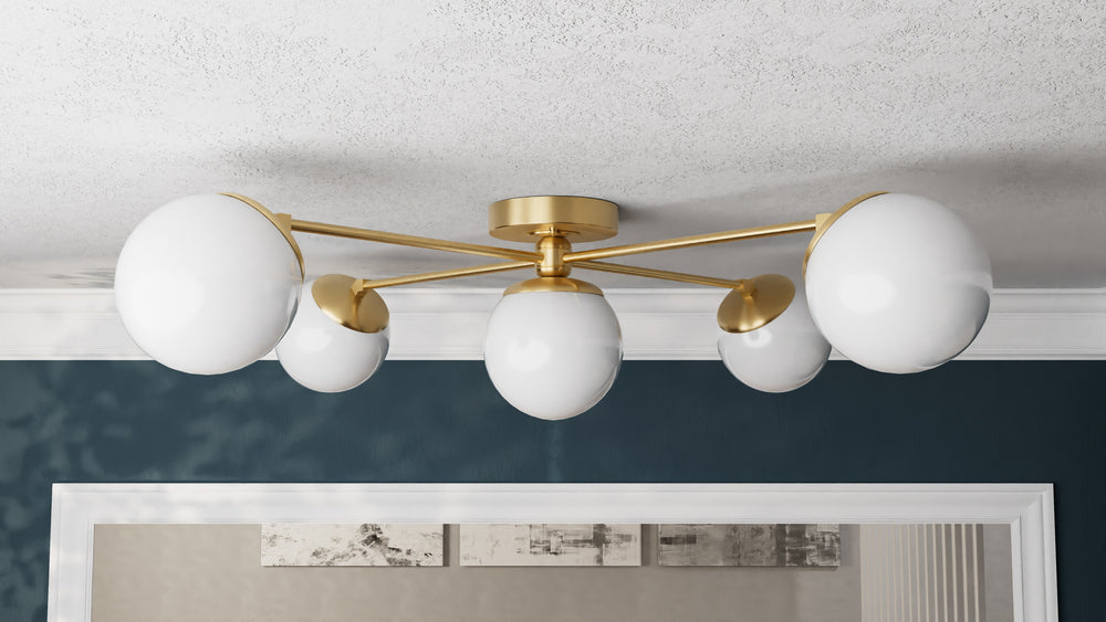 Corsica - Five Light Semi Flush Fixture - Illuminate Vintage