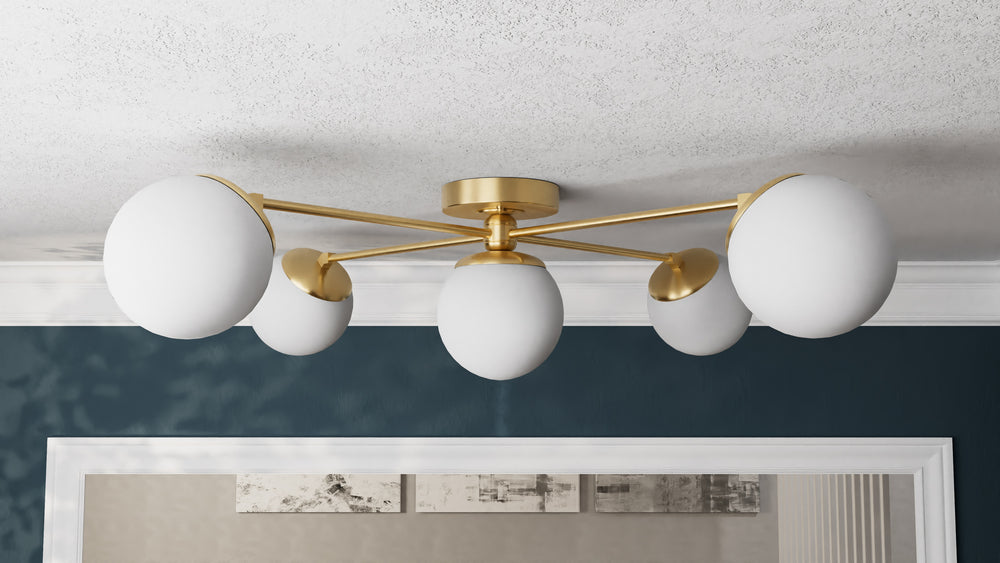 Corsica - Five Light Semi Flush Fixture - Illuminate Vintage