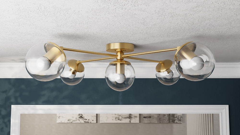 Corsica - Five Light Semi Flush Fixture - Illuminate Vintage