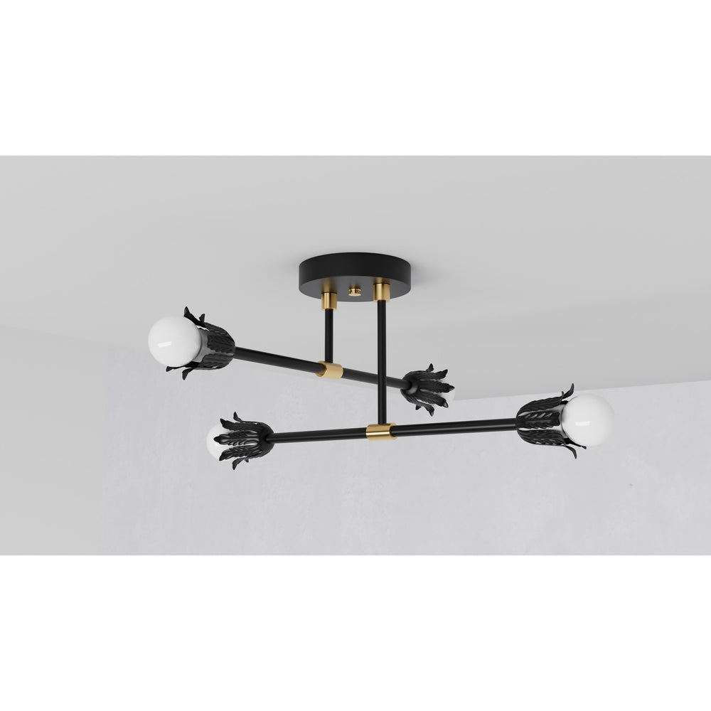 Brenham - Four Light Semi Flush Fixture - Illuminate Vintage