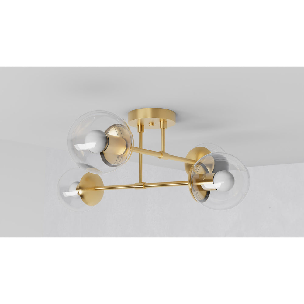 Evadale - Four Light Semi Flush Fixture - Illuminate Vintage