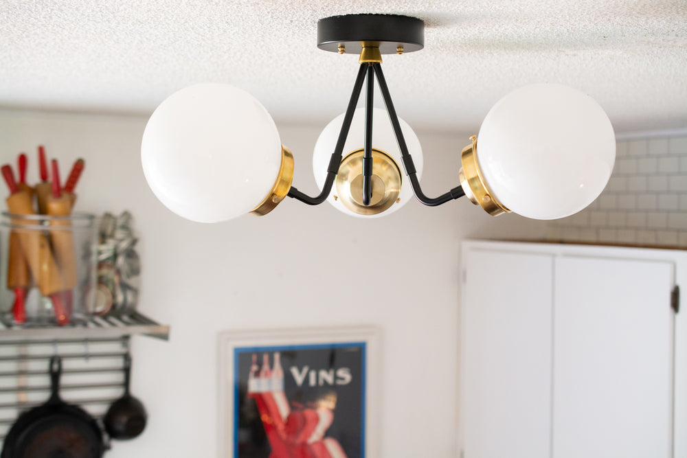 Fresno - Three Light Semi Flush Fixture - Illuminate Vintage