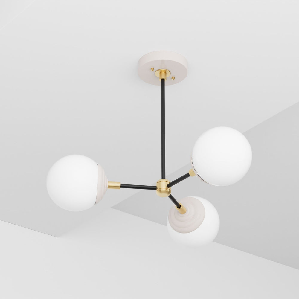 Harmon - Gloss White Globes - Illuminate Vintage